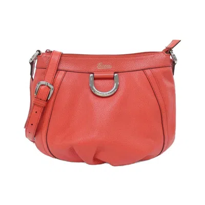 Pre-owned Gucci Red Color Leather Shoulder Bag ()