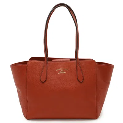 Pre-owned Gucci Red Color Leather Shoulder Bag Tote Bag ()