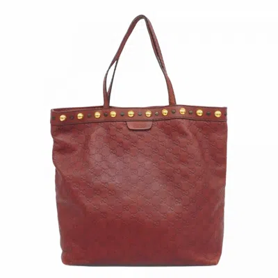 Pre-owned Gucci Red Color Leather Tote Bag ()