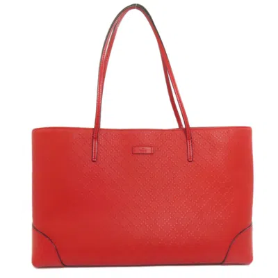 Pre-owned Gucci Red Color Leather Tote Bag ()