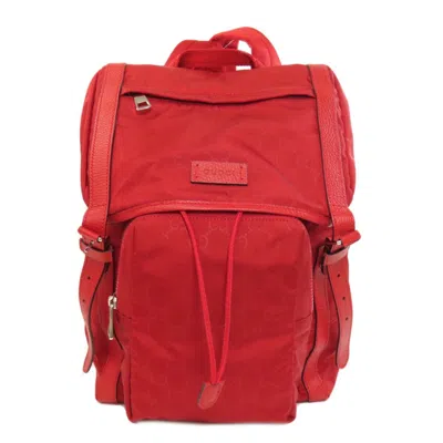 Pre-owned Gucci Red Color Nylon Backpack ()
