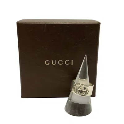 Pre-owned Gucci Red Color Silver 925 Band Ring ()