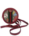 Gucci Red Cotton Ophidia Round Backpack (authentic Pre-loved) In Red