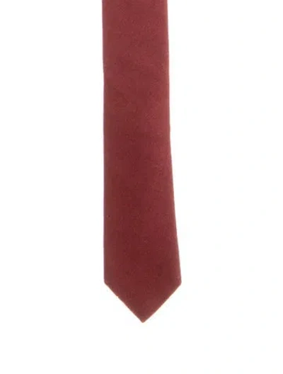Pre-owned Gucci Red Cotton Tie