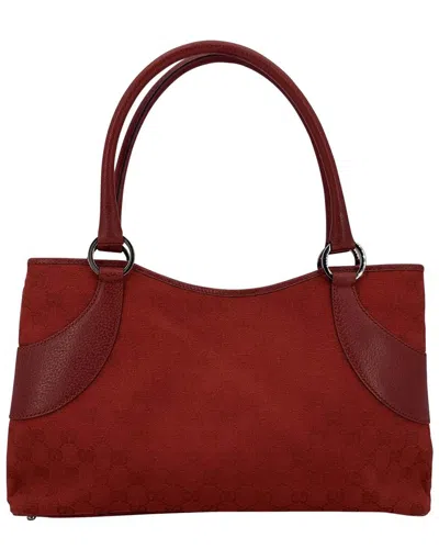 Gucci Red Cotton Tote (authentic Pre-loved)