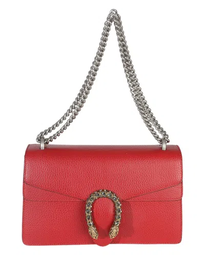 Gucci Red Pebbled Calfskin Small Dionysus Shoulder Bag (authentic Pre-loved)