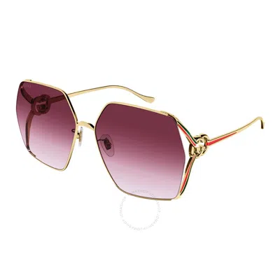 Gucci Gg1322sa W 003 Butterfly Sunglasses In Pink