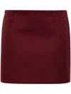 Gucci Tief Sitzender Minirock Aus Gg-canvas In Rot