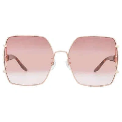 Pre-owned Gucci Red Gradient Butterfly Ladies Sunglasses Gg1564sa 004 61 Gg1564sa 004 61