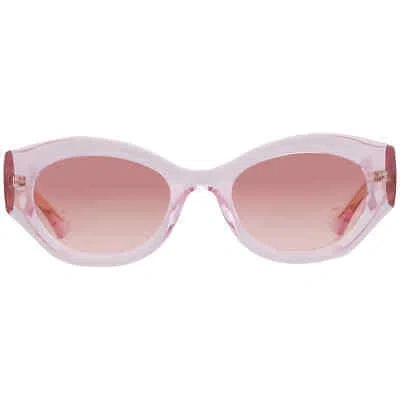 Pre-owned Gucci Red Gradient Oval Ladies Sunglasses Gg1553s 003 52 Gg1553s 003 52