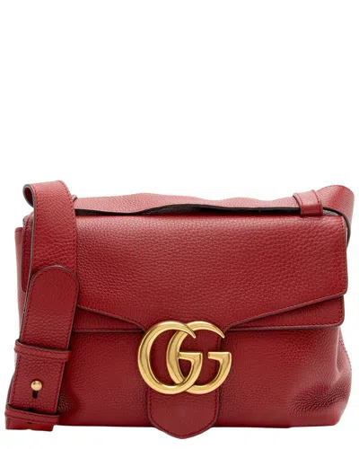 Gucci Gg Marmont Large Flap Shoulder Bag (authentic Pre-loved) In Red