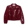 Gucci Naplack Leather Bomber Jacket In Red