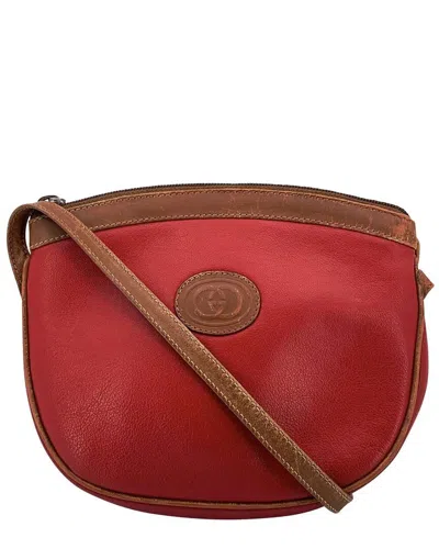 Gucci Red Leather Crossbody (authentic Pre-loved)