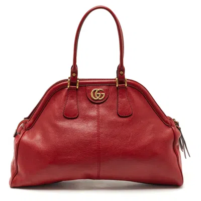 Pre-owned Gucci Red Leather Large Re(belle) Satchel