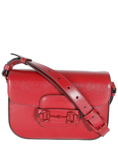 Gucci Red Leather Mini Horsebit 1955 Bag (authentic Pre-loved)