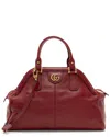 Gucci Red Leather Rebelle Medium Satchel (authentic Pre-loved) In Brown