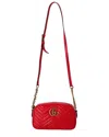 Gucci Gg-logo Matelassé Shoulder Bag In Red