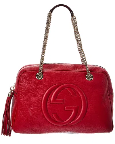 Gucci Red Leather Soho Shoulder Bag (authentic Pre-loved)