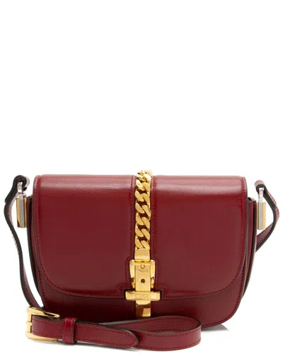 Gucci Red Leather Sylvie 1969 Mini Shoulder Bag (authentic Pre-loved)