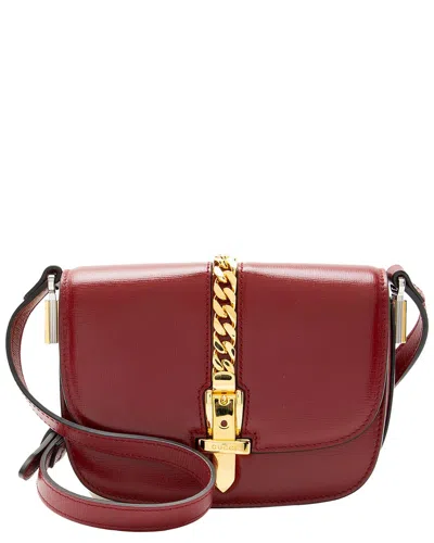 Gucci Red Leather Sylvie 1969 Mini Shoulder Bag (authentic Pre-loved)
