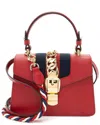 Gucci Red Leather Sylvie Mini Top Handle (authentic Pre-loved)