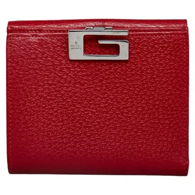 Gucci Red Leather Wallet  ()