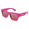 Gucci Red Logo Square Ladies Sunglasses Gg1835s 004 52
