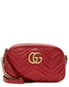 Gucci Red Matelasse Leather Gg Marmont Small Shoulder Bag (authentic Pre-  Loved)