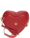 Gucci Red Matelasse Leather Interlocking G Heart Mini Shoulder Bag (authentic Pre-loved)