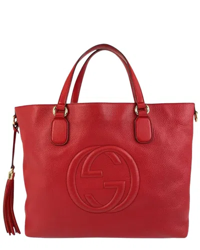 Pre-owned Gucci Red Others Soho Tote (authentic Pre-loved)
