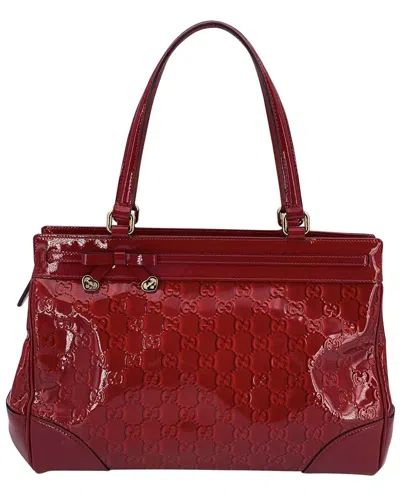 GUCCI GUCCI RED PATENT LEATHER PATENT TOTE (AUTHENTIC PRE-LOVED)