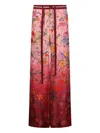 Gucci Red Pink Printed Trousers In Red