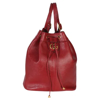 Pre-owned Gucci Red Piuma Lux Energy Medium Re(belle) Bucket Backpack