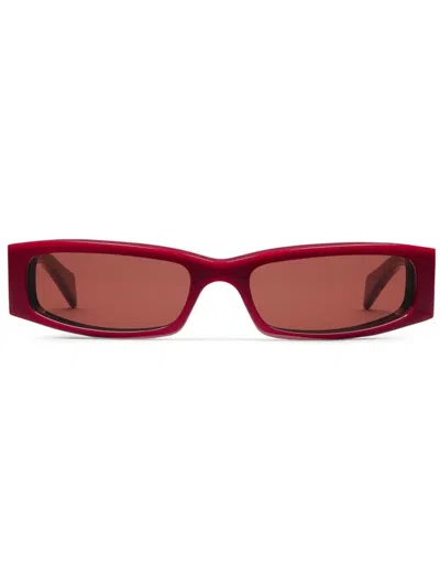 GUCCI MEN RED RECTANGULAR SUNGLASSES, ONESIZE LUXURY SUNGLASSES FOR MEN DARVEYS