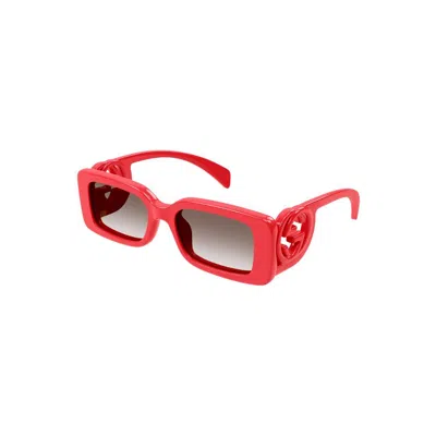 GUCCI GUCCI RED-RED-BROWN INJECTATE SUNGLASSES