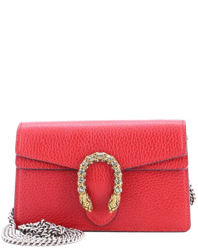 Gucci Red Sheep Leather Dionysus Bag Super Mini (authentic Pre-loved)