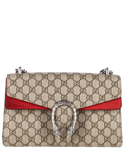 GUCCI GUCCI RED SHEEP LEATHER MEDIUM DIONYSUS GG SHOULDER BAG (AUTHENTIC PRE-LOVED)