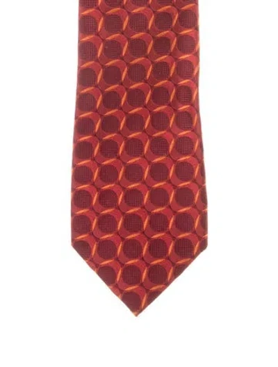 Pre-owned Gucci Red Silk Tie