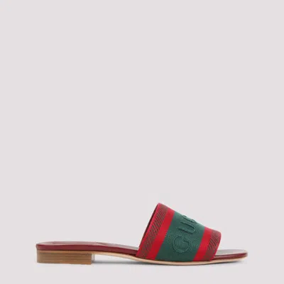 Gucci Red Slip On Sandals