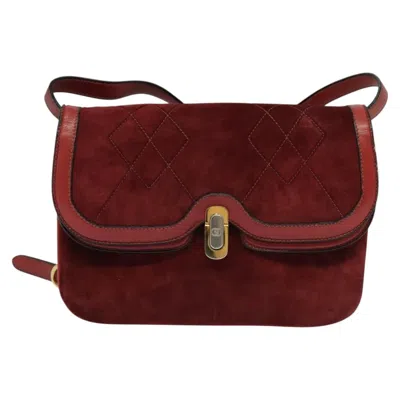 Pre-owned Gucci Red Suede Shoulder Bag ()
