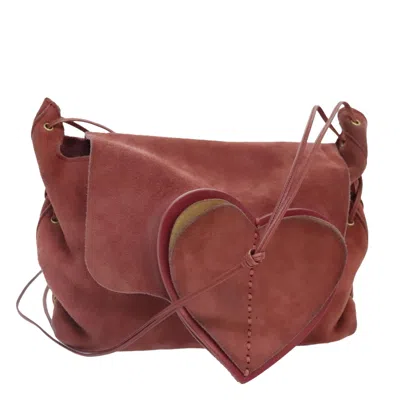 Pre-owned Gucci Red Suede Shoulder Bag ()