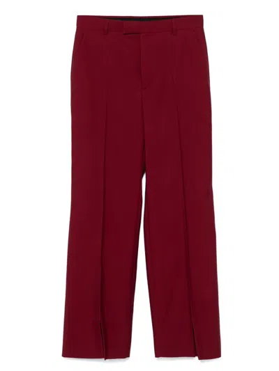 Gucci Red Tailored Wool Trousers
