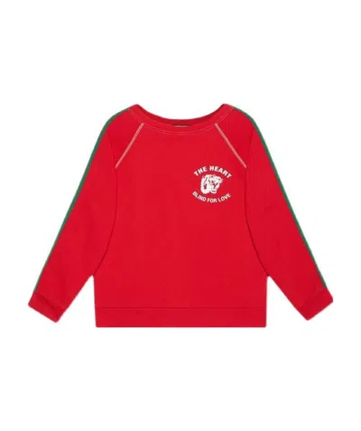 Gucci Red Tiger Head Printed Sweater