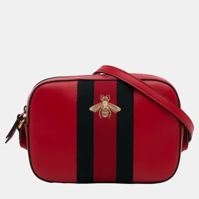 Pre-owned Gucci Red Webby Bee