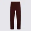 Gucci Red Wool Pants In Burgundy