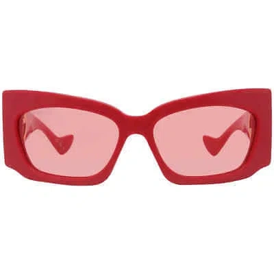Pre-owned Gucci Red Wrap Ladies Sunglasses Gg1412s 004 62 Gg1412s 004 62