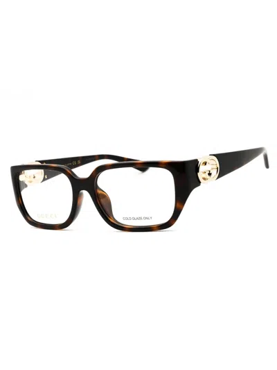 Gucci Refined Rectangular Women's Eyeglasses In Gray