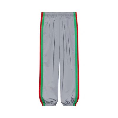 Pre-owned Gucci Reflective Jersey Loose Jogging Pant 'silver' | Men's Size M
