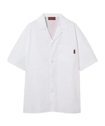 GUCCI GUCCI WEB DETAILED REGULAR FIT SHIRT
