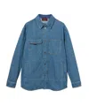 Gucci Denim Regular Solid Shirt In Blue